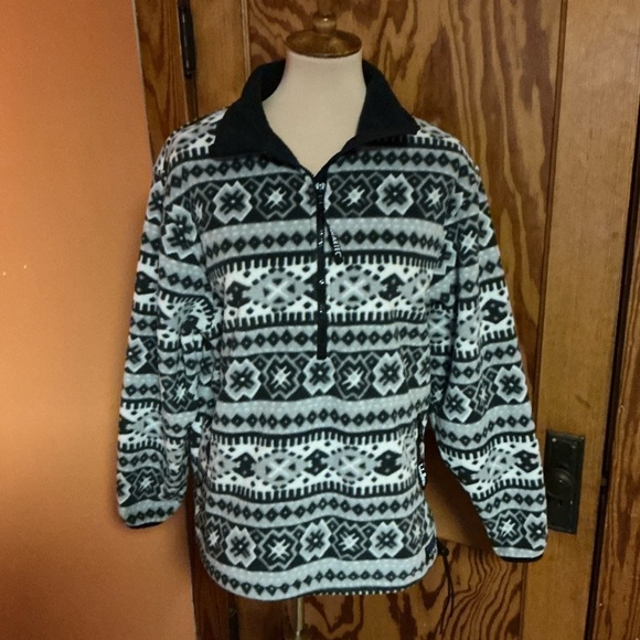 Vtg LL Bean Navajo fleece pullover - Picture 5 of 11